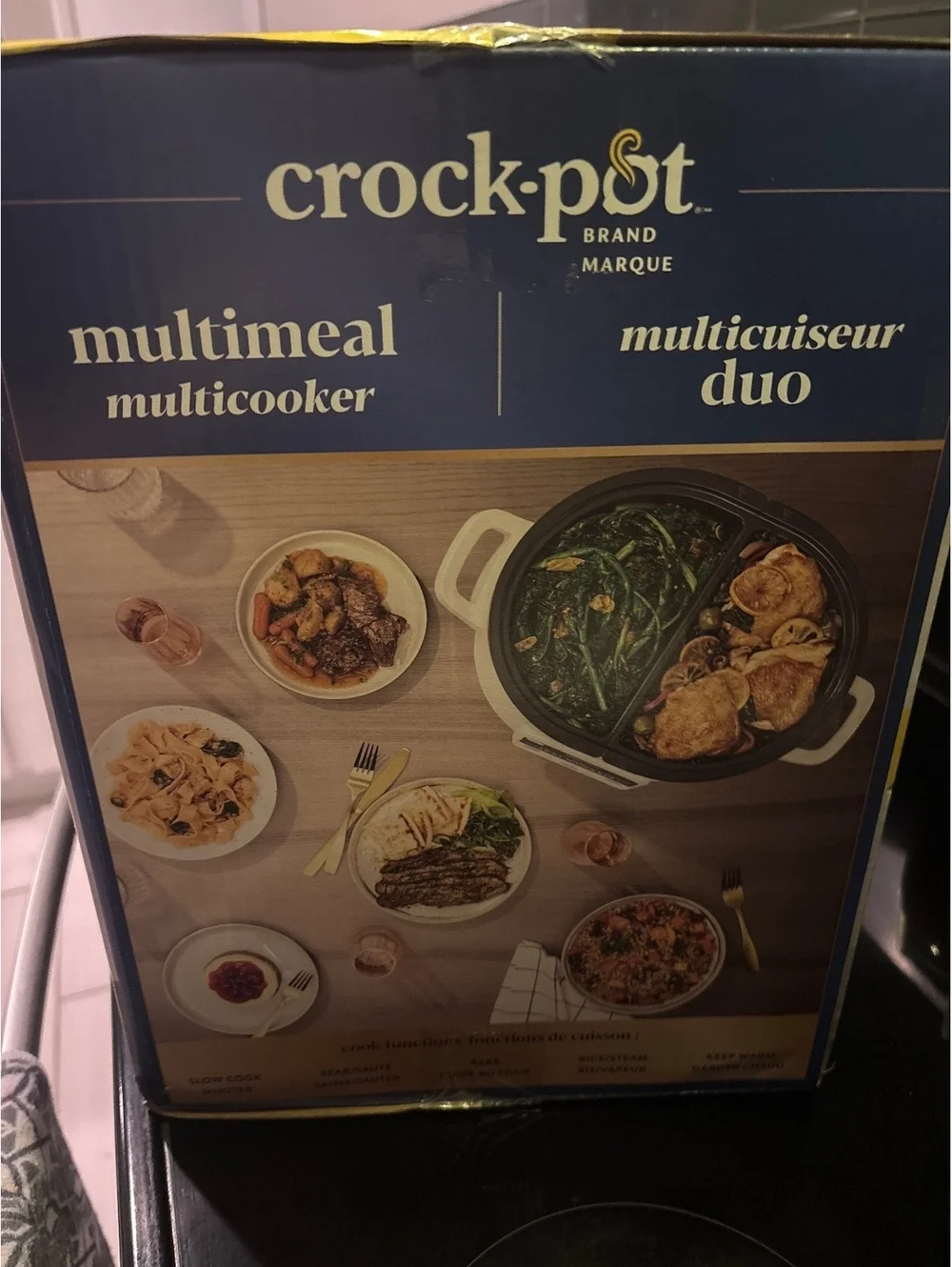 Crock-Pot MultiMeal Multicooker 3.7 Qt Dual Pot Programmable Oat Milk NEW